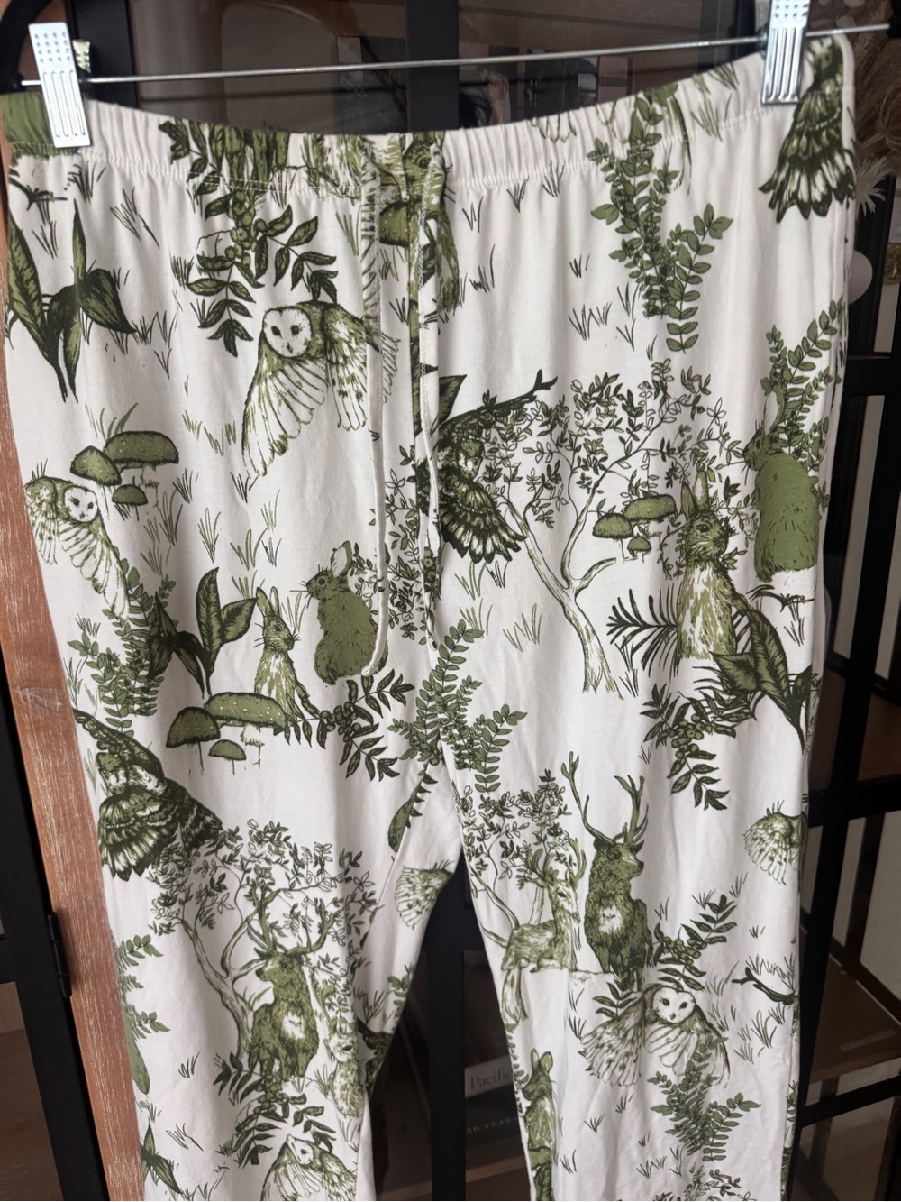 The Cat’s Pajamas Woodside Pima Knit Capri pants modal deer toile owl forest - Picture 10 of 12